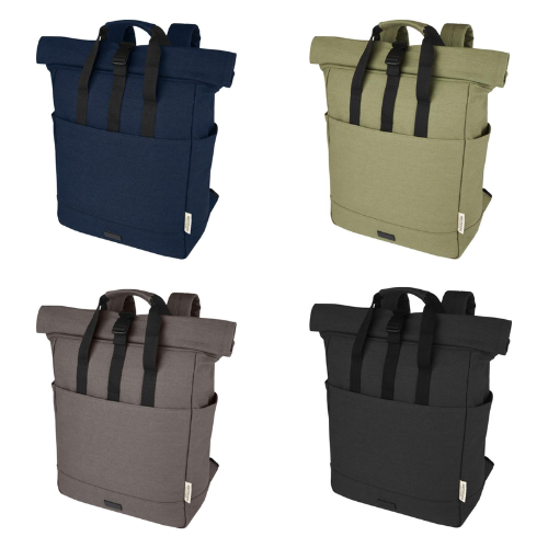 Recycled Canvas Rolltop Laptop Backpack, backpack, rucksack, bag, laptop bag, eco